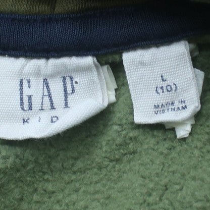 GAP Boys Green Camouflage Pullover Hoodie Size 10 L Cotton Blend