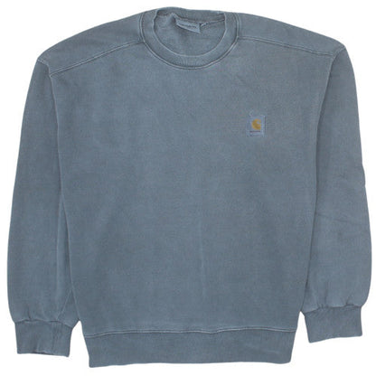 Carhartt Men's Blue L Pullover Sweatshirt Crew Neck Heavyweight