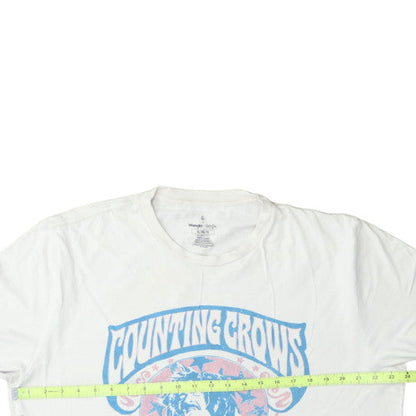 Wrangler Counting Crows Men's White XL Classic Fit Graphic Band T-Shirt