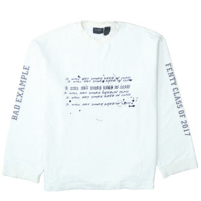 Puma by Rihanna Mens White Graphic Pullover Sweatshirt UK 10 - Fenty Edition