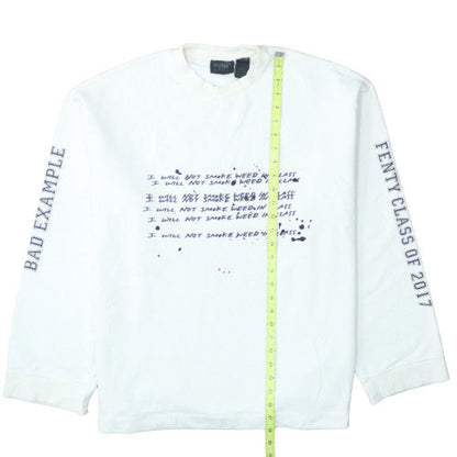 Puma by Rihanna Mens White Graphic Pullover Sweatshirt UK 10 - Fenty Edition