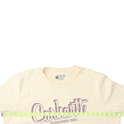 Carhartt Men's Beige Loose Fit Logo T-Shirt XL
