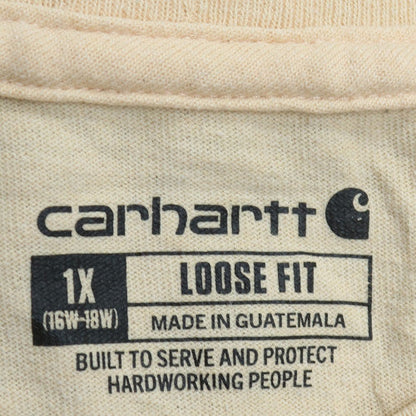 Carhartt Men's Beige Loose Fit Logo T-Shirt XL