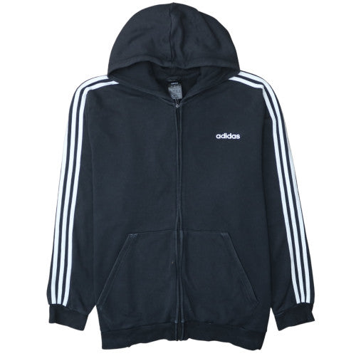 adidas Men’s Black 2XL Full Zip Hoodie Sports Fleece