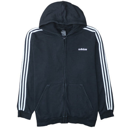 adidas Men’s Black 2XL Full Zip Hoodie Sports Fleece