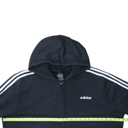 adidas Men’s Black 2XL Full Zip Hoodie Sports Fleece
