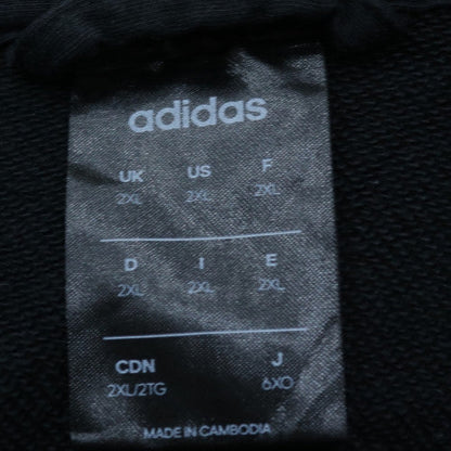 adidas Men’s Black 2XL Full Zip Hoodie Sports Fleece
