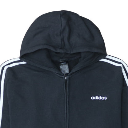 adidas Men’s Black 2XL Full Zip Hoodie Sports Fleece