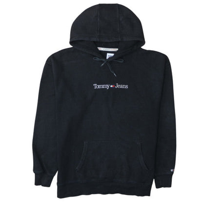 Tommy Jeans Men's Black XL Pullover Fleece Hoodie