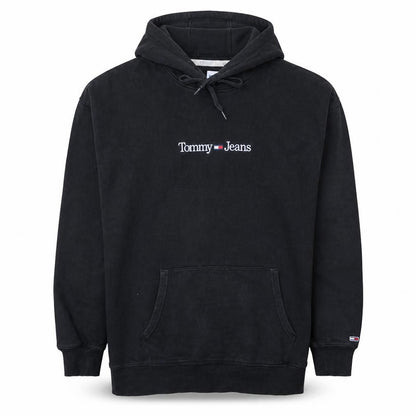 Tommy Jeans Men's Black XL Pullover Fleece Hoodie