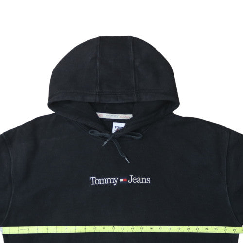Tommy Jeans Men's Black XL Pullover Fleece Hoodie