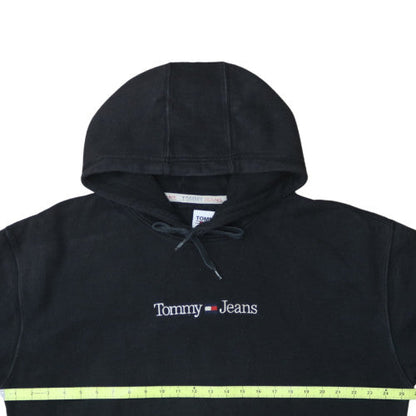 Tommy Jeans Men's Black XL Pullover Fleece Hoodie