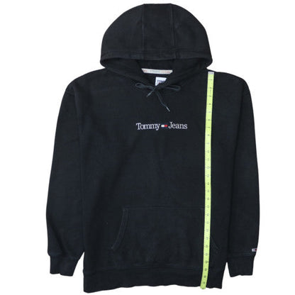 Tommy Jeans Men's Black XL Pullover Fleece Hoodie