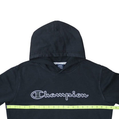 Champion Women's Black Pullover Hoodie Medium Cotton Blend