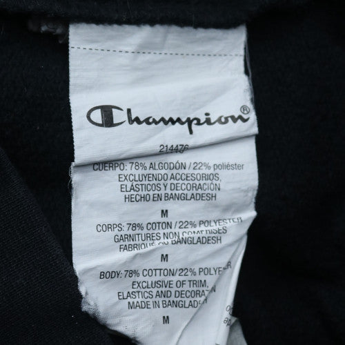 Champion Women's Black Pullover Hoodie Medium Cotton Blend
