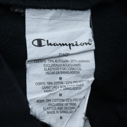 Champion Women's Black Pullover Hoodie Medium Cotton Blend