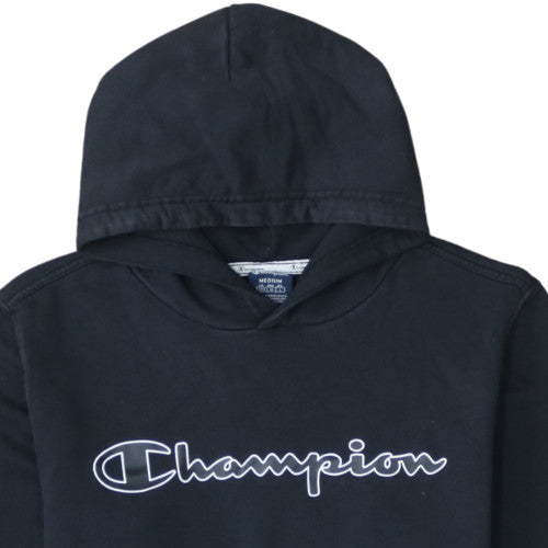 Champion Women's Black Pullover Hoodie Medium Cotton Blend