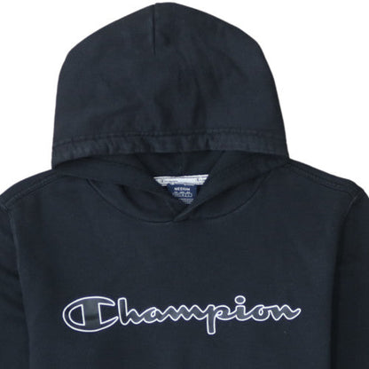 Champion Women's Black Pullover Hoodie Medium Cotton Blend
