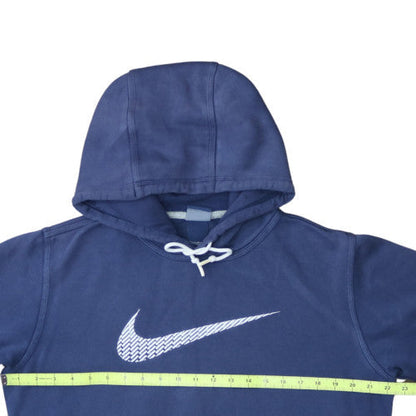 Nike Men's Blue Pullover Hoodie Medium Sports Fleece Sweatshirt
