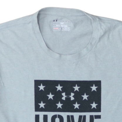 Under Armour Men's Grey 'Home of the Brave' Crew Neck T-Shirt XL