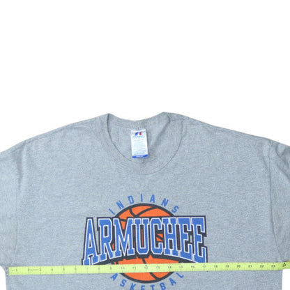 Russell Athletic Mens Grey XL Basketball Graphic T-Shirt