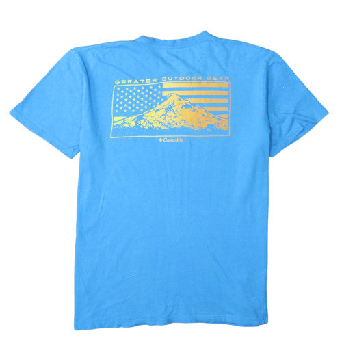 Columbia Men's Blue XL Graphic Outdoor Cotton T-Shirt