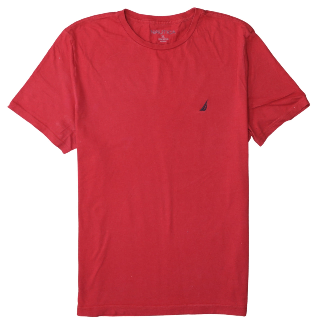 Nautica Men's Red XL Cotton Crew Neck Short Sleeve T-Shirt