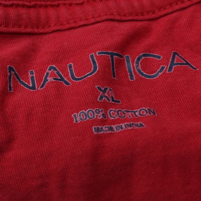Nautica Men's Red XL Cotton Crew Neck Short Sleeve T-Shirt