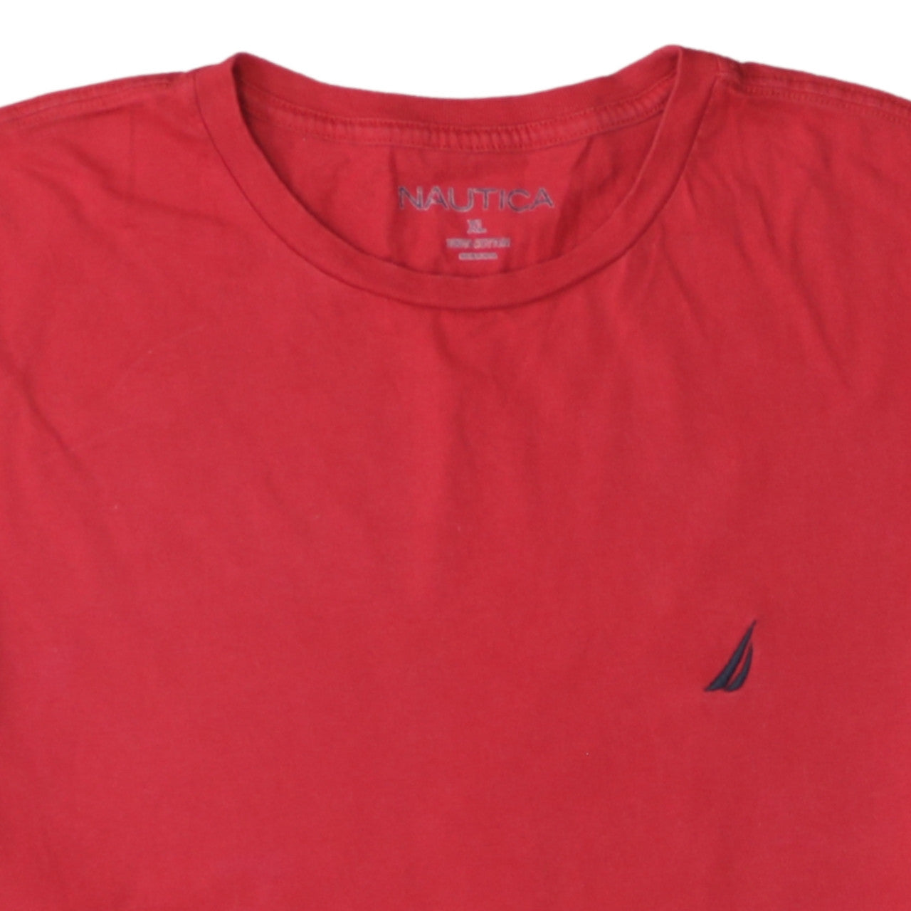 Nautica Men's Red XL Cotton Crew Neck Short Sleeve T-Shirt