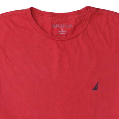 Nautica Men's Red XL Cotton Crew Neck Short Sleeve T-Shirt