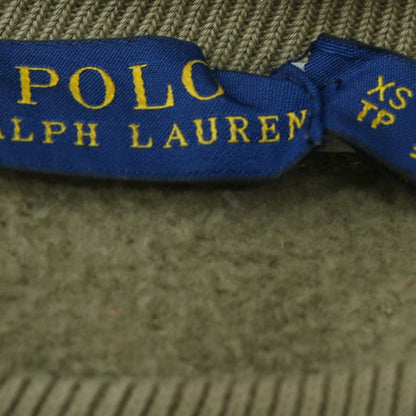 Polo Ralph Lauren Womens Khaki Green XS Pullover Sweatshirt American Flag