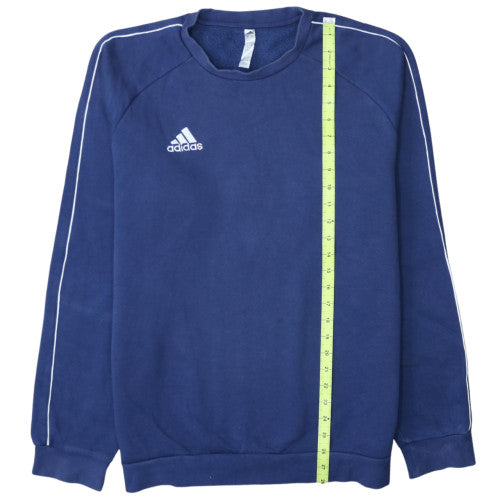 Adidas Men’s Blue Pullover Sweatshirt L Regular Fit Crew Neck
