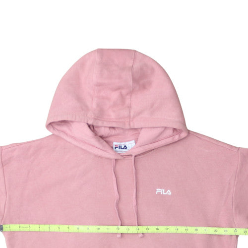 Fila Women Pink Pullover Hoodie XL Cotton Blend Casual