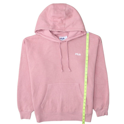 Fila Women Pink Pullover Hoodie XL Cotton Blend Casual