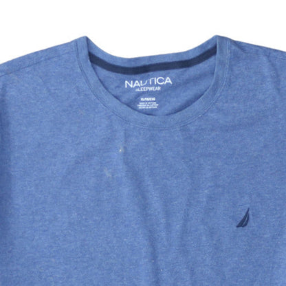 Nautica Men's Blue XL Crew Neck Nautical Logo Short Sleeve T-Shirt