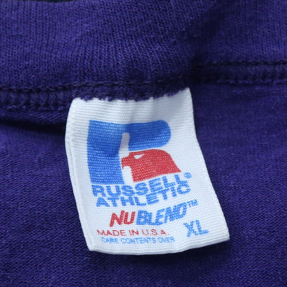 Russell Athletic Men’s Purple Devil Rays Retro Henley XL T-Shirt