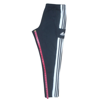 Adidas Men Black XL Jogger Trousers with Stripes