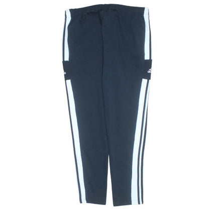 Adidas Men Black XL Jogger Trousers with Stripes