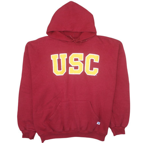 Russell Athletic Mens Red USC Pullover Hoodie XXL Cotton Blend