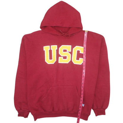 Russell Athletic Mens Red USC Pullover Hoodie XXL Cotton Blend