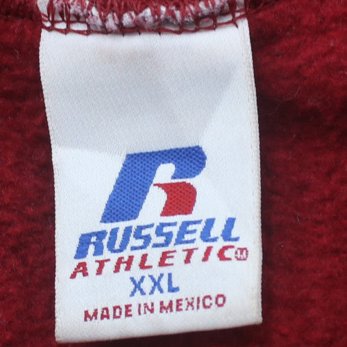 Russell Athletic Mens Red USC Pullover Hoodie XXL Cotton Blend
