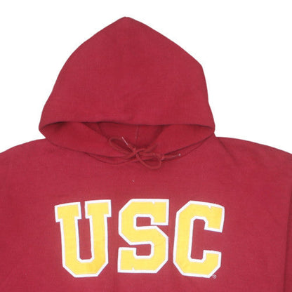 Russell Athletic Mens Red USC Pullover Hoodie XXL Cotton Blend