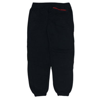 Nike Boys Black Jogger Sweatpants L Cotton Blend Red Zip Detail
