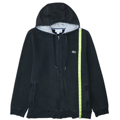 Lacoste Men’s Black Full Zip Hoodie XL Sports Cotton Blend