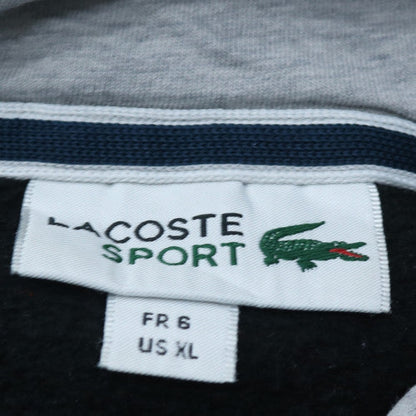 Lacoste Men’s Black Full Zip Hoodie XL Sports Cotton Blend