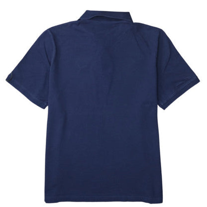 Puma Men's Blue XL Regular Fit Cotton Logo Polo Shirt