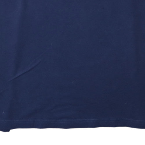 Puma Men's Blue XL Regular Fit Cotton Logo Polo Shirt