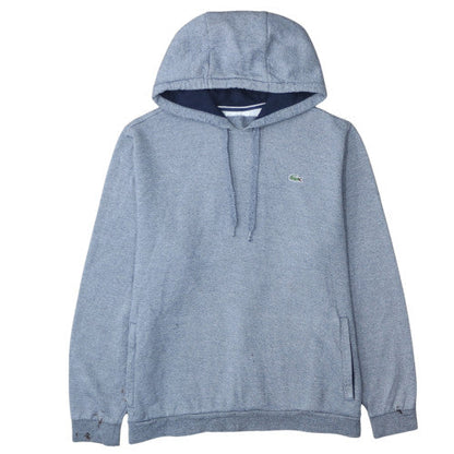Lacoste Sport Mens Blue Pullover Hoodie XXL Cotton Blend Casual