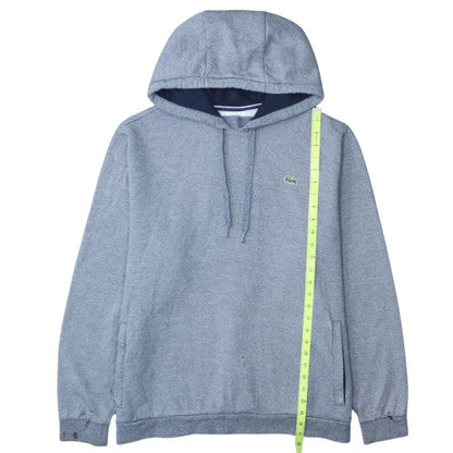 Lacoste Sport Mens Blue Pullover Hoodie XXL Cotton Blend Casual