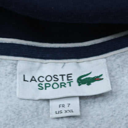 Lacoste Sport Mens Blue Pullover Hoodie XXL Cotton Blend Casual